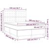 VidaXL Divan Bed with Mattress Light Grey 140x200cm Fabric - Model 3142097