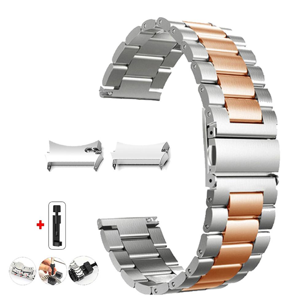 No Gaps Band for Samsung Galaxy Watch7 6 4 Classic 46mm 47mm/Watch4 5 pro 44mm 40mm Stainless Steel Strap Curved end Bracelet
