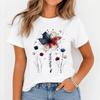 Comfort Colors Patriotic Boho Floral T-Shirt American Wildflower July 4th Tee