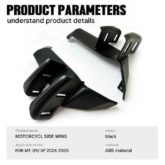 For YAMAHA MT-09 / SP 2024-2026 Side Wing Side Spoiler FRONTAL SPOILERS MT09 2024 2025 2026 Front Spoiler Lower Spoiler Flank