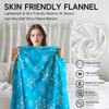1 x Cozy Blue Christmas Blanket with White Snowflake Design - Flannel Blanket for Sofa, Camping, Warming, Office, Nap,