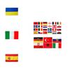 Internationale Fußballflaggen 3x5ft Polyester Wimpelketten für Sportveranstaltungen und Feiern