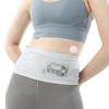 Cinto para Bomba de Insulina: Cinza M Respirável - 4 Bolsos Grandes Cinto de Cintura Diabético para Dormir, Correr Uso Diário