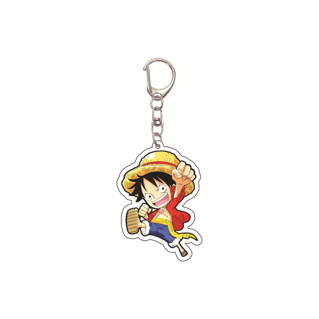 One Piece 5.5CM Acrylic Keychain, Anime Keychain, Luffy, Zoro Cartoon One Piece Bag Keychain