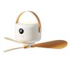 Portable 3 Blade Hanging Fan USB Operated Low Noise Design Builts In Light For Small Space