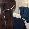 Fascia per capelli con serpente pieno di strass per capelli Donna Lunga nappa Fascia per capelli in cristallo Accessori per capelli Accessori per capelli Gioielli per capelli