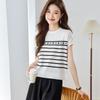 Srcr Women's Striped Silk Blend Batwing T-Shirt