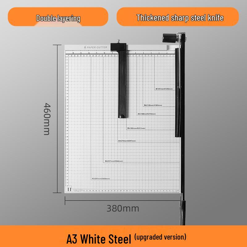 A4 Manual Paper Cutter - Steel & Wooden Photo Cutting Knife