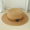 Triangular standard straw hat women's elegant flat hat vacation visor simple versatile casual top hat