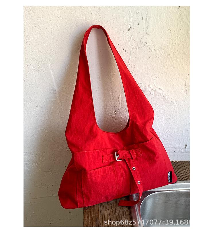 Large Capacity Japanese Canvas Shopping Bag Women's Bag 2025 New Casual Lightweight Tote Bag Fashion Commuter Shoulder Bag