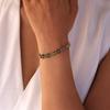Gold Plated Crystal Flower Bracelet Stainless Steel Sparkling Floral Bracelet  Daily Wear