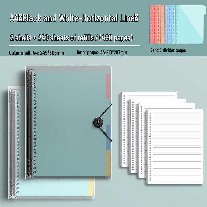 Comfort Grip B5 Ring Binder Notebook with Thick Pages - A4 Loose-Leaf for Students