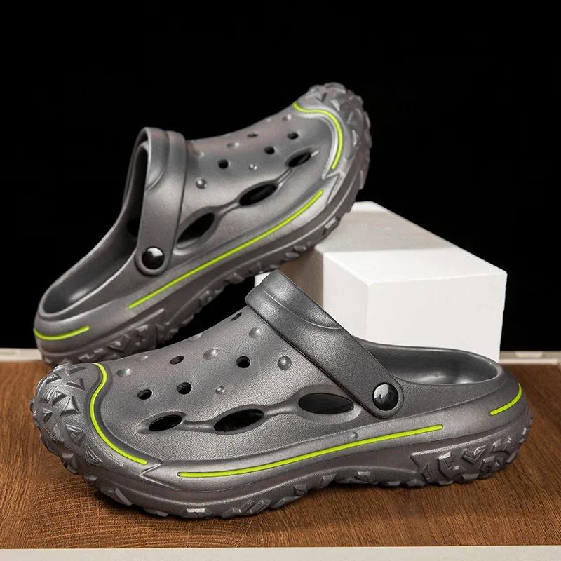 Summer Men's Slippers 2024 Outdoor Gardan Clogs Male Casual Shoes Fashion Luxury Sandals Comfort Home Soft Big Size Slippers 46
