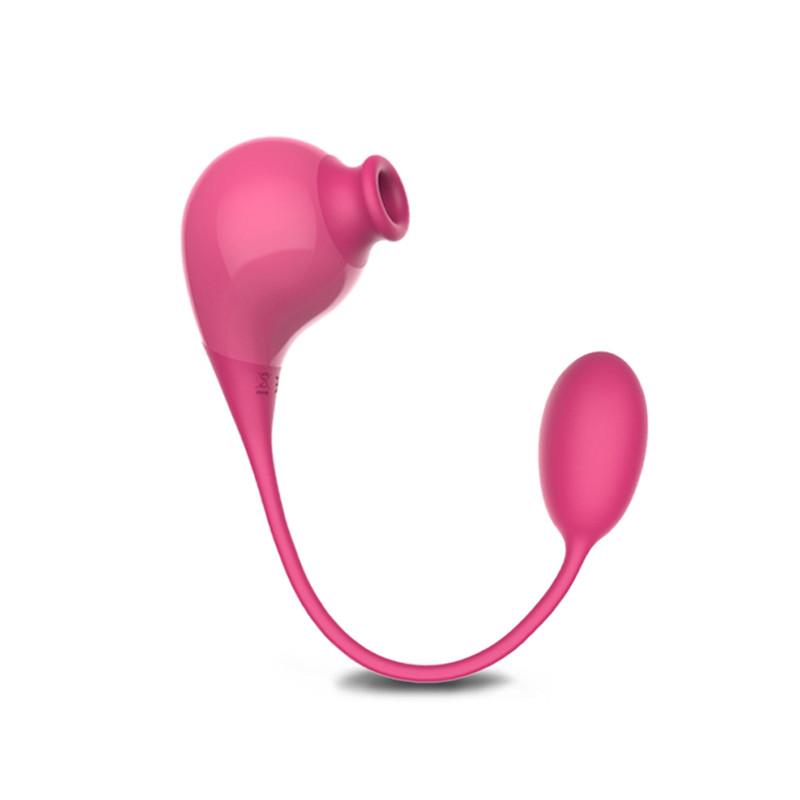 Rose Shape Double Headed Vagina Sucking Telescopic Vibrator Nipple Sucker Oral Licking Clitoris Stimulation Sex Toys For Women