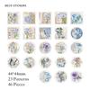 Journamm 44-46pcs Vintage Stickers Cute Flower Sticky DIY Scrapbooking Decor Junk Journal Collage Photo Album Sticker Stationery