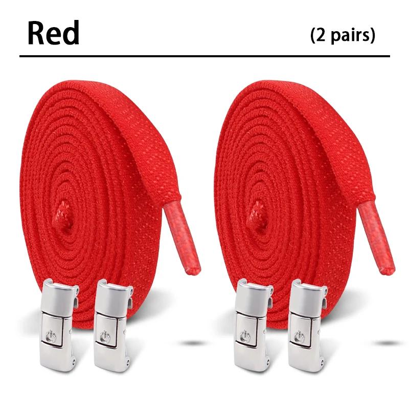 2 Paar 8 MM Breedte Elastische Schoenveters Sneakers Drukknop Veters Zonder Strikken Kinderen Volwassenen Geen Strik Schoenveters voor Schoenen Accessoires