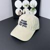 Four Seasons Versatile Beige Soft Top Cap Women's Trend Brand Embroidered Baseball Cap Men's Sun Hat