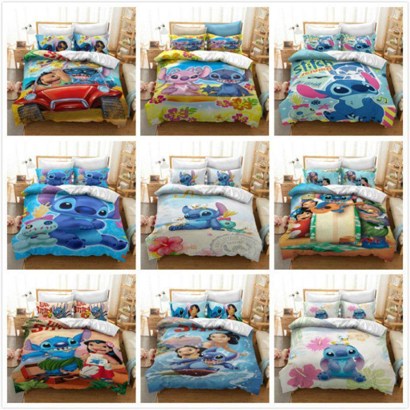 3d Stitch Bedding Set For Kids With Comfortable Duvet Cover And Pillowcase Set