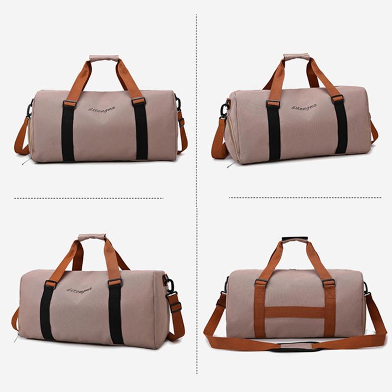 Gym Fitness Bag Fixable Yoga Mat Sports Duffel Outdoor Hiking Camping Handbag Large Luggage Portable Travel Bag for Women Men