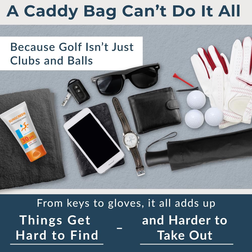 PYKES PEAK Golf Round Tote Cart Bag for Men and Women Bag/Pouch [Waterproof/Water-Repellent] Bag/Round Bag/Golf [Black]