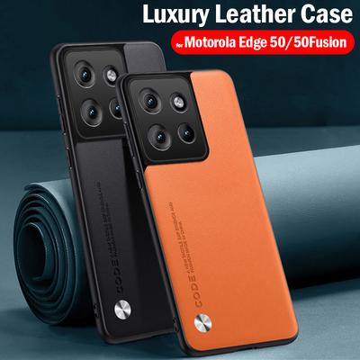 Puzdro pre Motorola Edge 50 / 50 Fusion Case Luxusná PU koža s textúrou vlákna Kryt telefónu pre Pre Moto Edge 50 Pro Ultra Cover