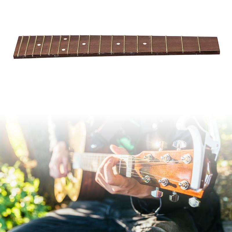 17 Frets 23 Inches Ukulele Rosewood Fretboard Fingerboard Ukulele DIY Accessory Parts for Stringed Ukulele Instruments