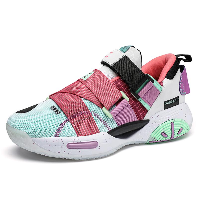 

Мужская обувь с низким верхом. Модные мужские баскетбольные кроссовки с круглым носком. Повседневные спортивные кроссовки для бега. 45 розовый