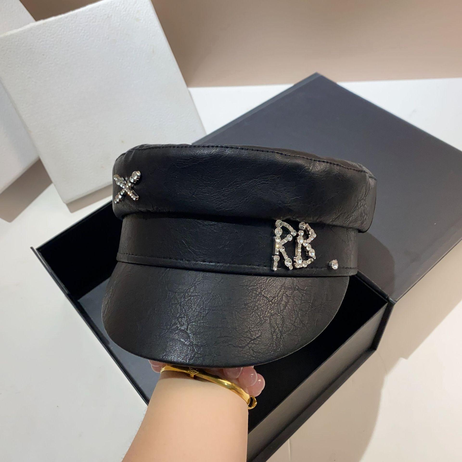 

Унисекс RB Кепки-газетчики из ПУ-кожи Многофункциональная Черная Модная Шляпа с Плоской Верхушкой для Женщин Мужчин Весна Осень Мужская Шляпа