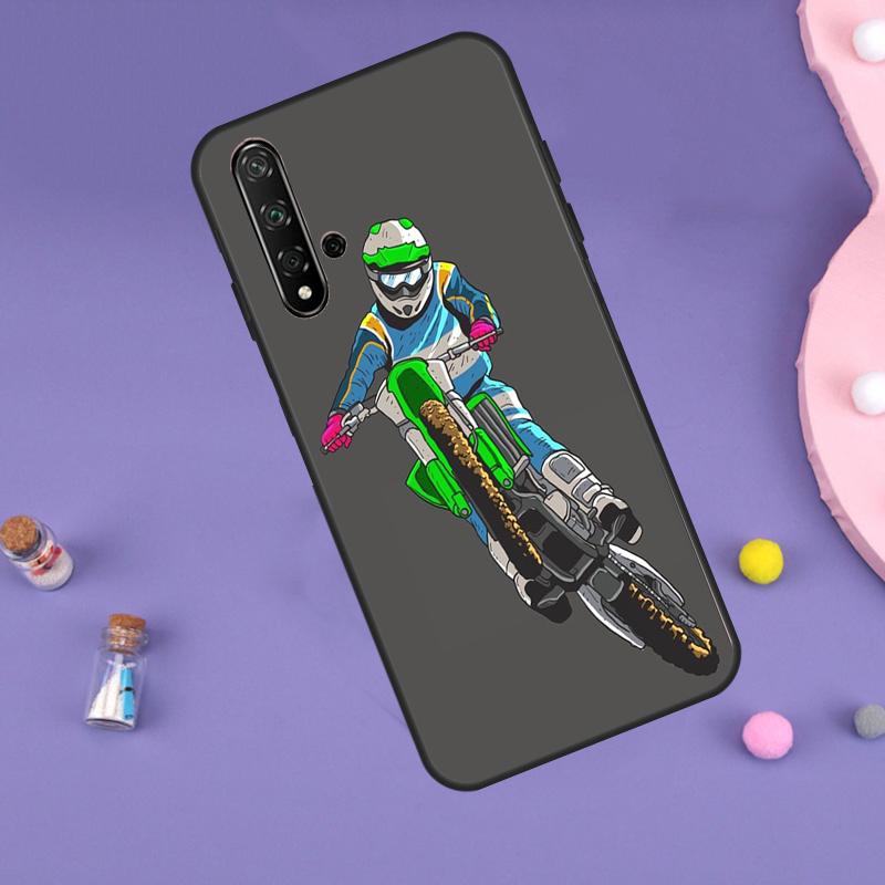 Moto Cross Motorcycle Sports Case For Huawei Nova 11i 3i 7i 5T 11 9 10 SE Y60 Y61 Y70 Y90 Y91 P20 P40 Lite P30 Pro Cover