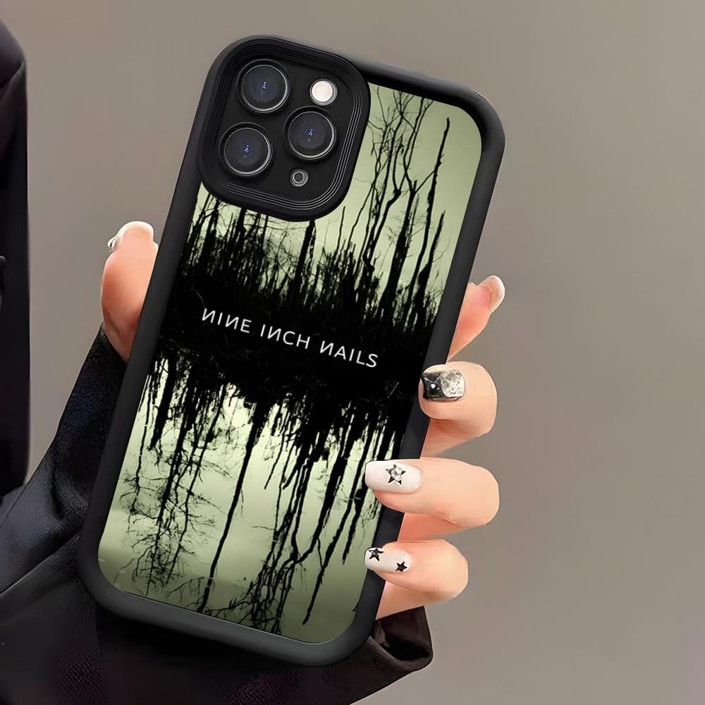 Band Nine I-Inch N-Nails Phone Case For IPhone 17 Air 16 E 15 14 Plus 13 12 11 Pro Max Black Sky Eye Stepped Protective Case