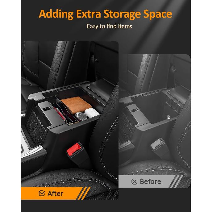 CDEFG for Ford Explorer Accessories 2020-2024 2025 Center Console Organizer Tray (Base, XLT, ST-Line, Limited, Timberline, ST, King Ranch Platinum)