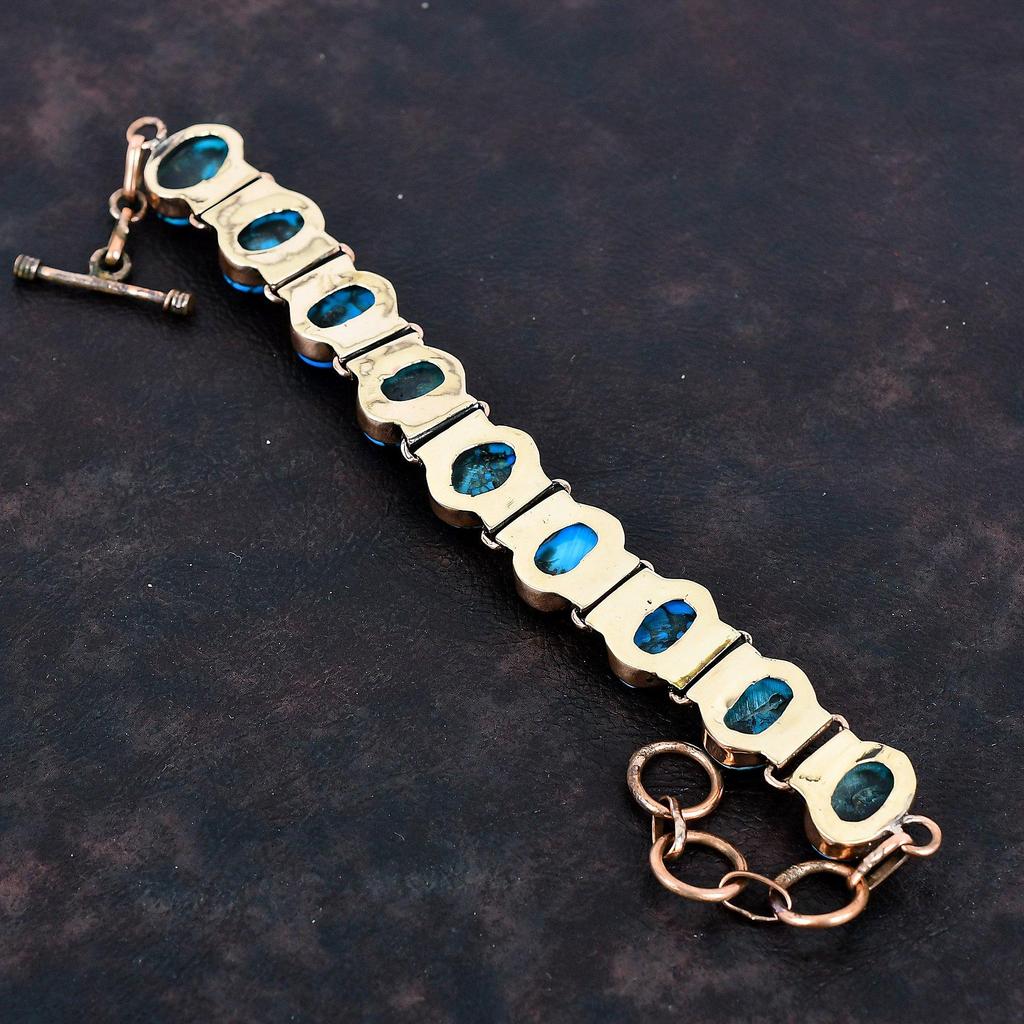 Tibetan turquoise bracelet copper bracelet handmade jewelry adjustable chain gemstone bracelet very pretty copper jewelry anniversary gifts