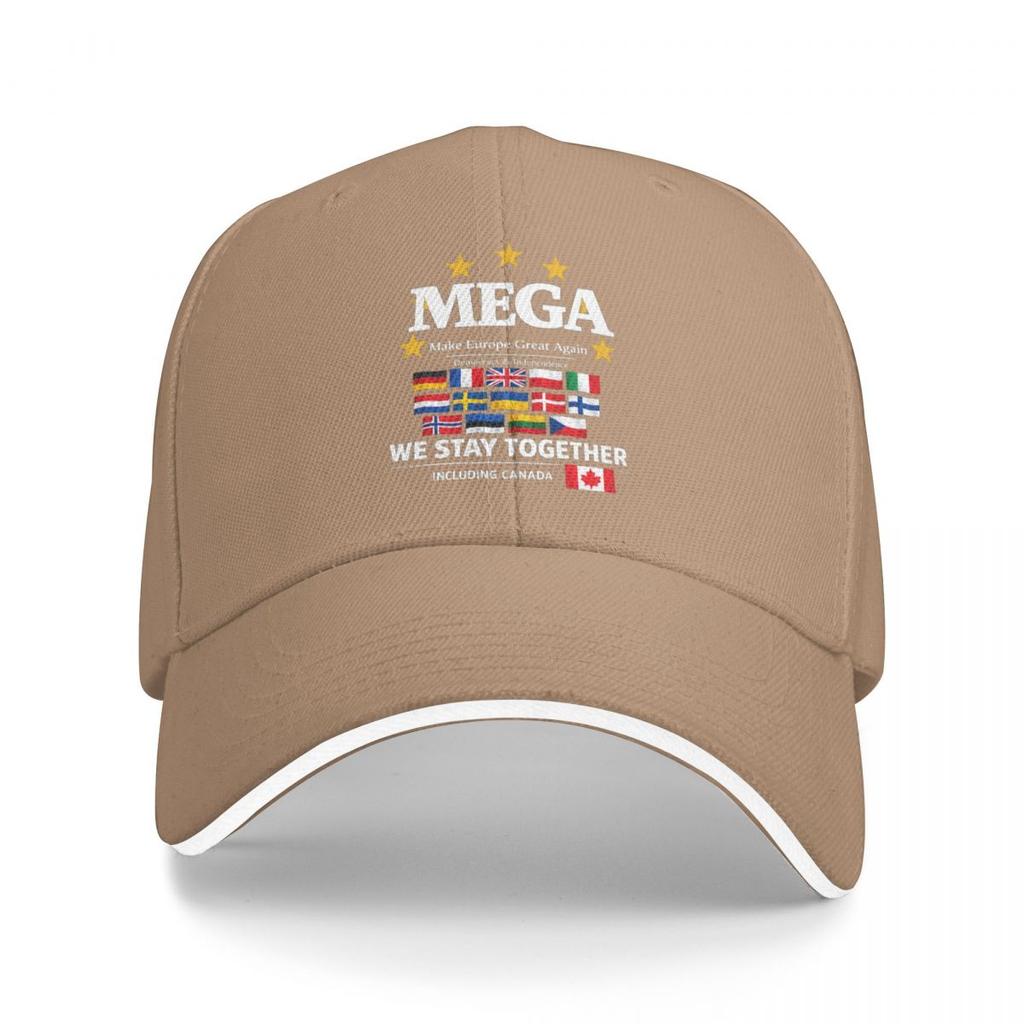 Baseballkappen MEGA Make Europe Great Again Retro Grafik FeUnisex Unisex Lässige Sommerhüte