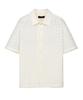 IL CORSO Zephyr Waffle Crochet Short Sleeve Shirt Cream Iesh5E410Cr