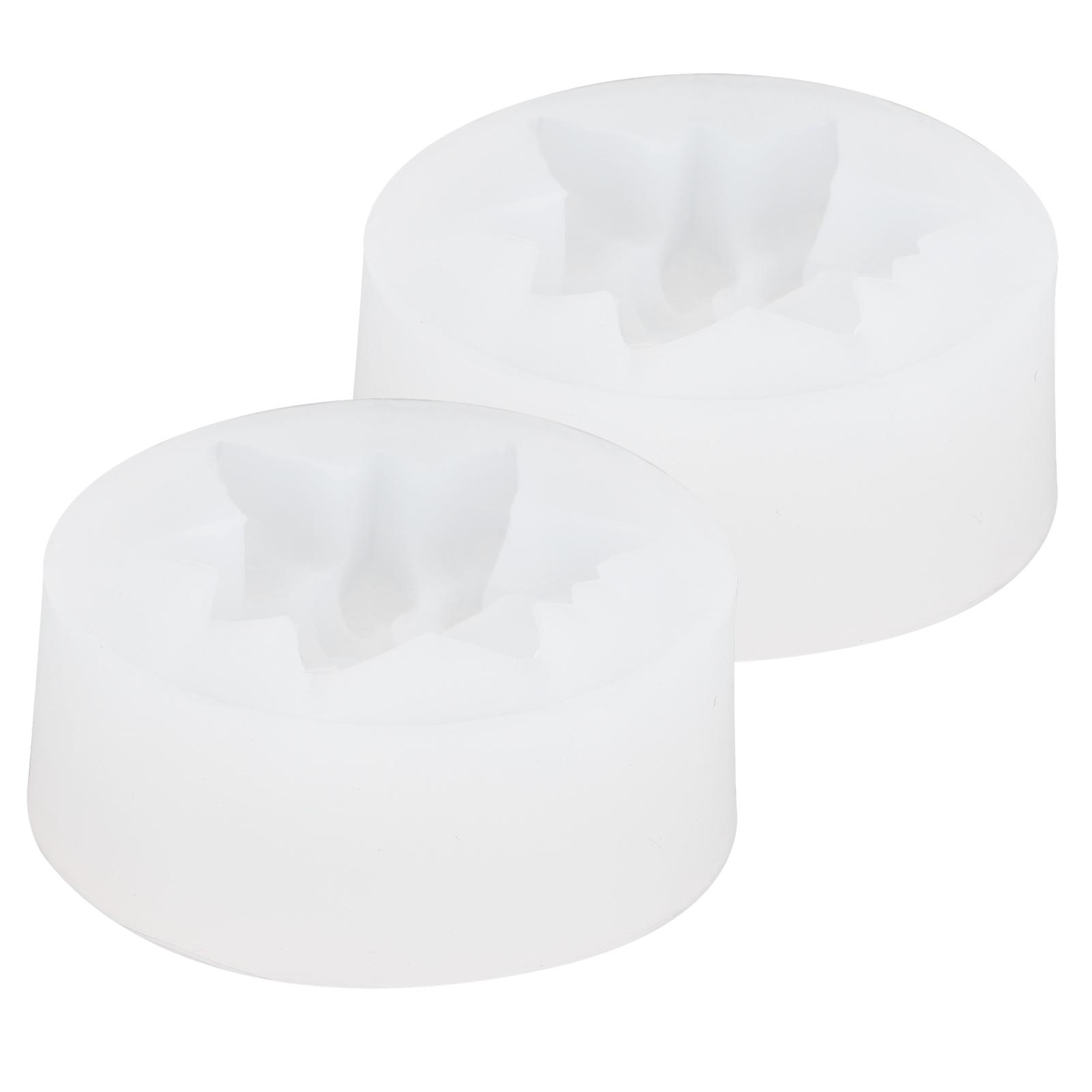 2PCS Flower Silicone Mold DIY Aromatherapy Candle Plaster Chocolate Cake Soap Mold