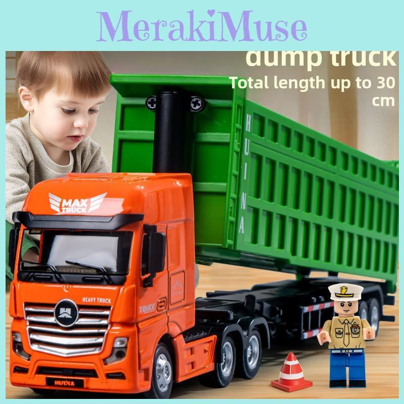 Heavy Duty Alloy Dump Truck Model With Inertia Control For Kids And Collectors