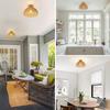 Boho Light Fixtures Ceiling Rattan Lights Boho Chandelier Flush Mount Ceiling Light for Hallway Foyer Entrance Bedroom Kitchen