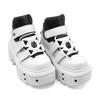 Gothic Stiefeletten Damen Sneaker Neu Punk Stil Damenschuhe Rock Schnürstiefel Absatzhöhe Plateauschuhe Frau Metalldekor