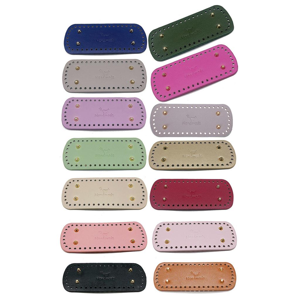 Oval Round Bags Bottom Leather Bag Base with 44 Holes Nail-Bottom Shaper Pad for DIY Crossbody Shoulder Bag Knitted Bag