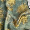 Green dark pattern flower silk silk scarf women's Hangzhou silk 71 square scarf autumn and winter warm neck protection small scarf