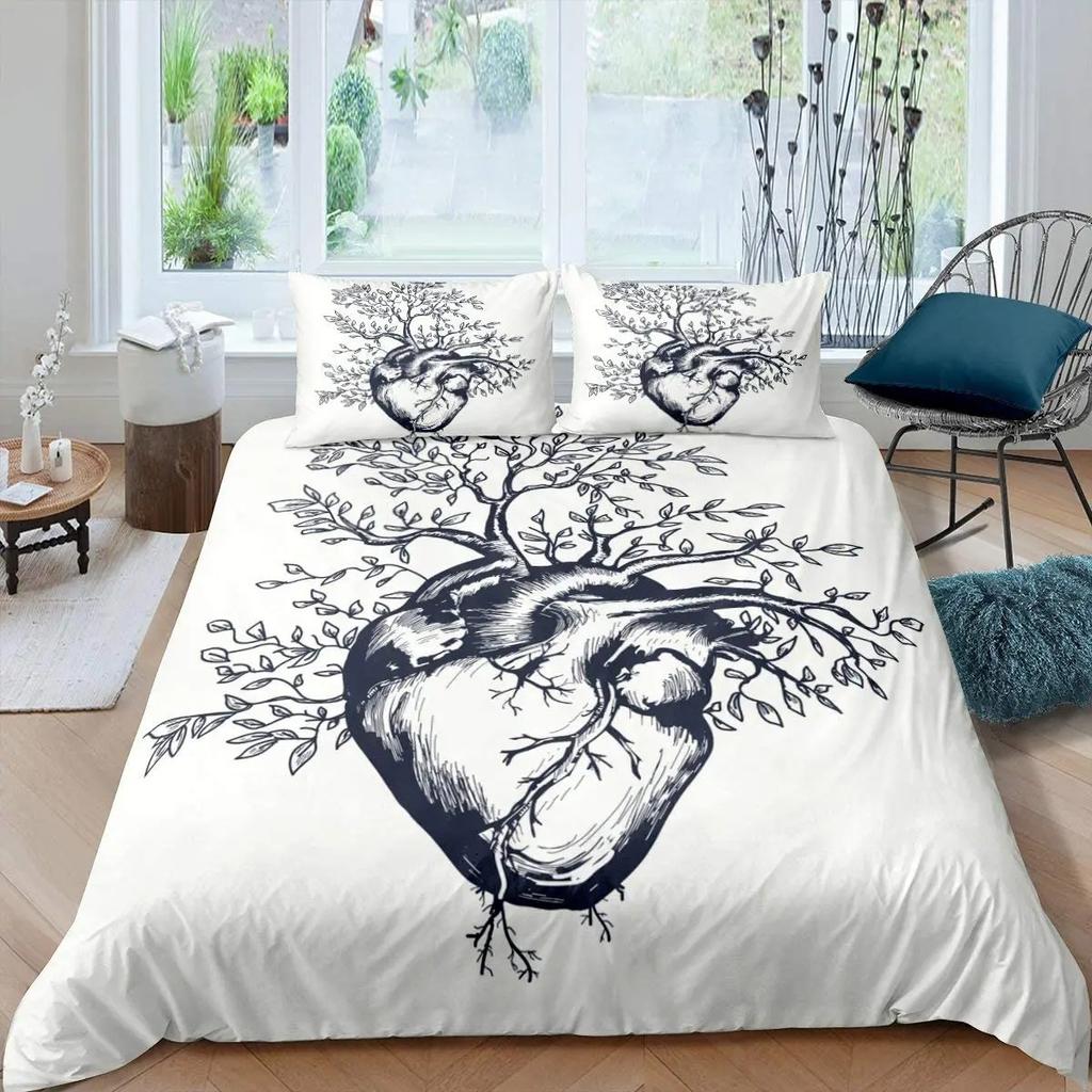 Tree Of Life Duvet Cover Set Polyester King Queen Full Size For Kids Boys Girls Bedding With Comforter Cover
