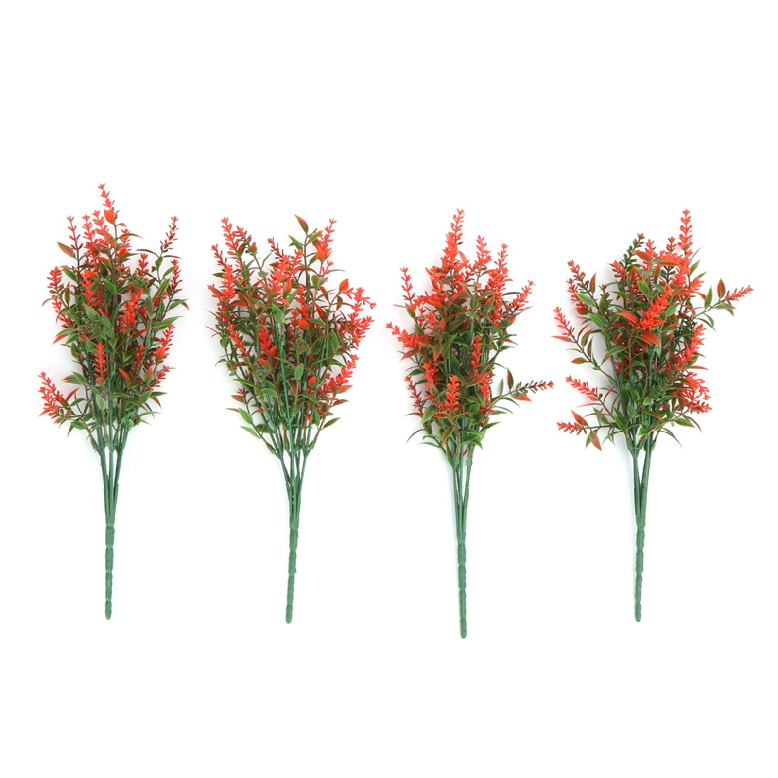 

4Pcs Artificial Lavender Bright Vivid Natural Plastic Flower for Garden Porch Window