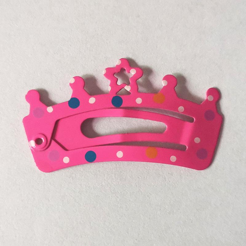 Trendy Kids' Hair Accessories: Cute Animal Metal Hair Clips & Waterdrop Print Crown Side Pins