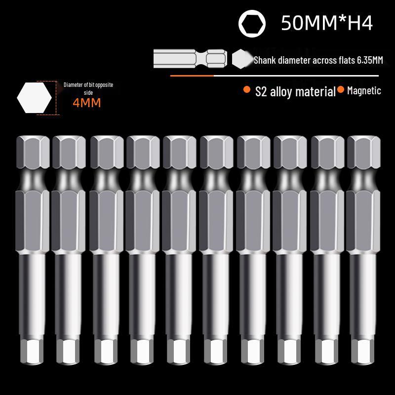 Hexagonal High Hardness S2 Bit Set for Pneumatic & Electric Screwdrivers