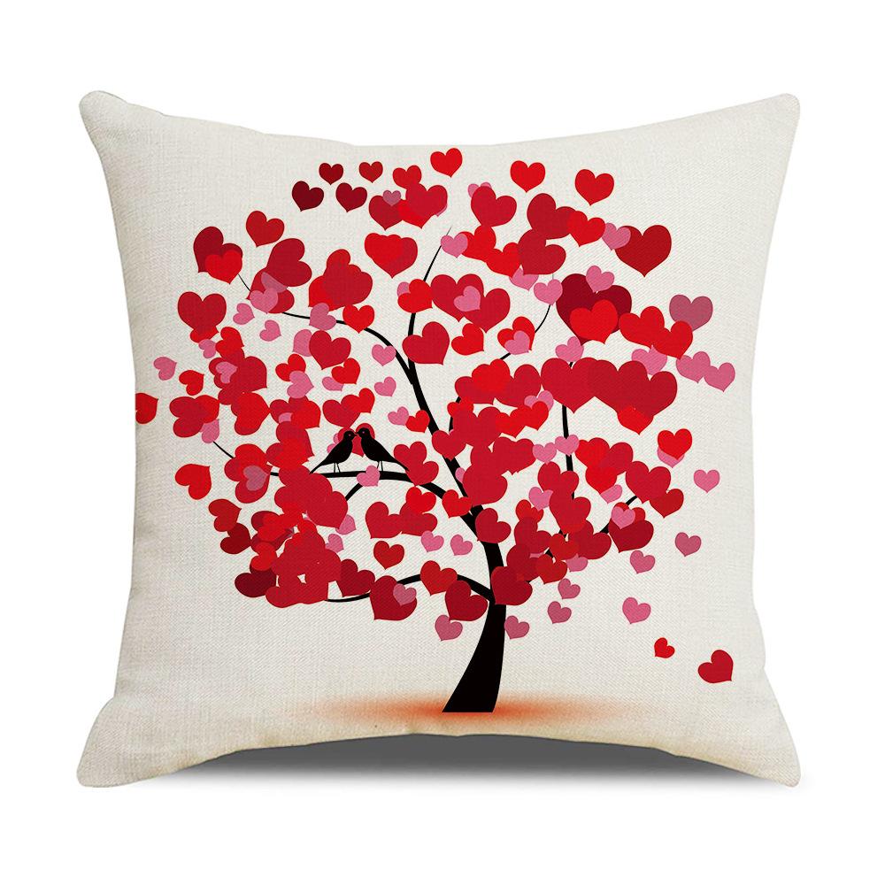 Ins Nordic Style Cartoon Tree Car Sofa Pillow Custom Nap Pillow Lumbar Cushion Cover Home
