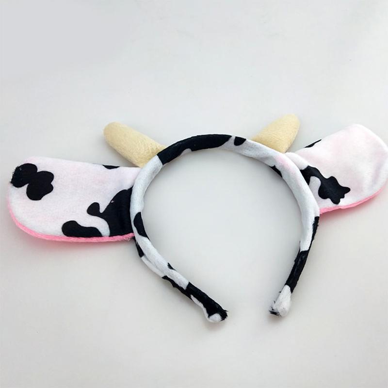 Animal Milk Ear Headwear Dairy Cattle Cow Hairband Party Favor Costume Cosplay