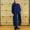 [momoten] [Amazon Exclusive Brand] Original Mizuyagi Kimono (Workwear, Samue, Haori, Bathrobe, Apron) Navy, 120cm Long