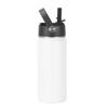 16oz 304 Stainless Steel Water Bottle, Double Wall Vacuum Insulated Sports Flask with Flip Straw Lid & Carry Handle