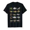 Types of Freshwater Fish Species Fishing Shirt Fishermen Shirt Graphic Oversized Unisex Fitness ONeck Tshirt Cotton Tops Tees