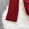 New Loose Knit Fried Dough Twists Sweater Suit Women's Winter High Waist Slim Straight Wide Leg Pants Two-piece Set